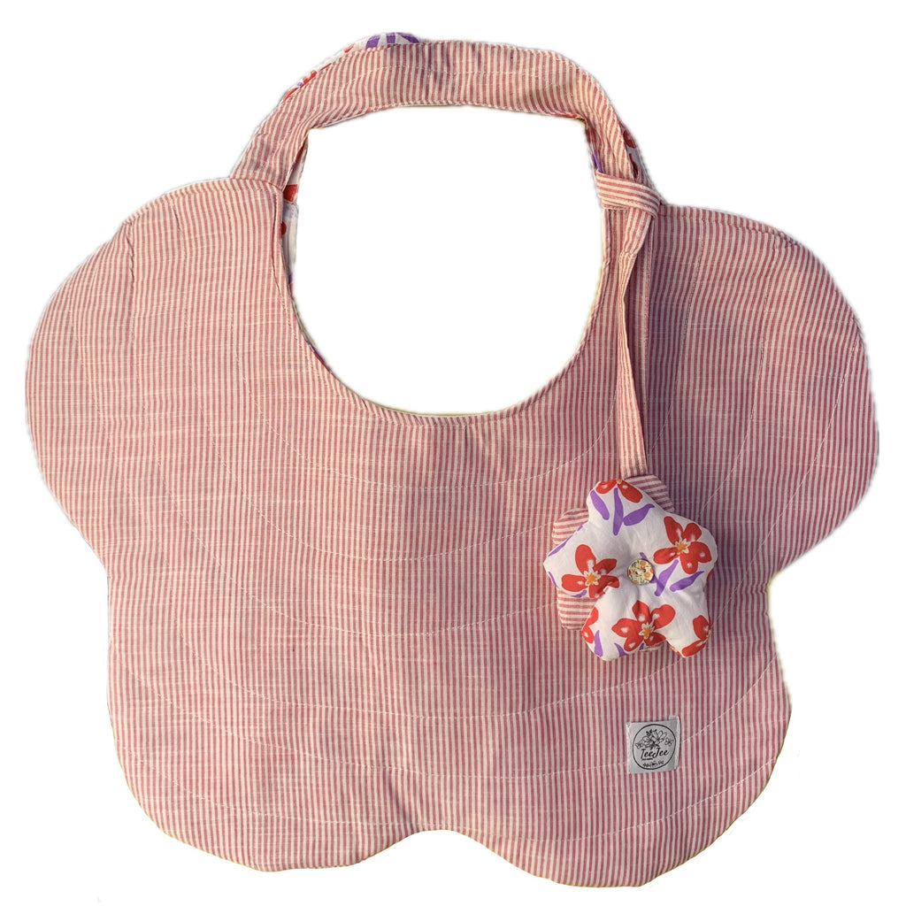 The Flower Shaped Pink Striped Tote