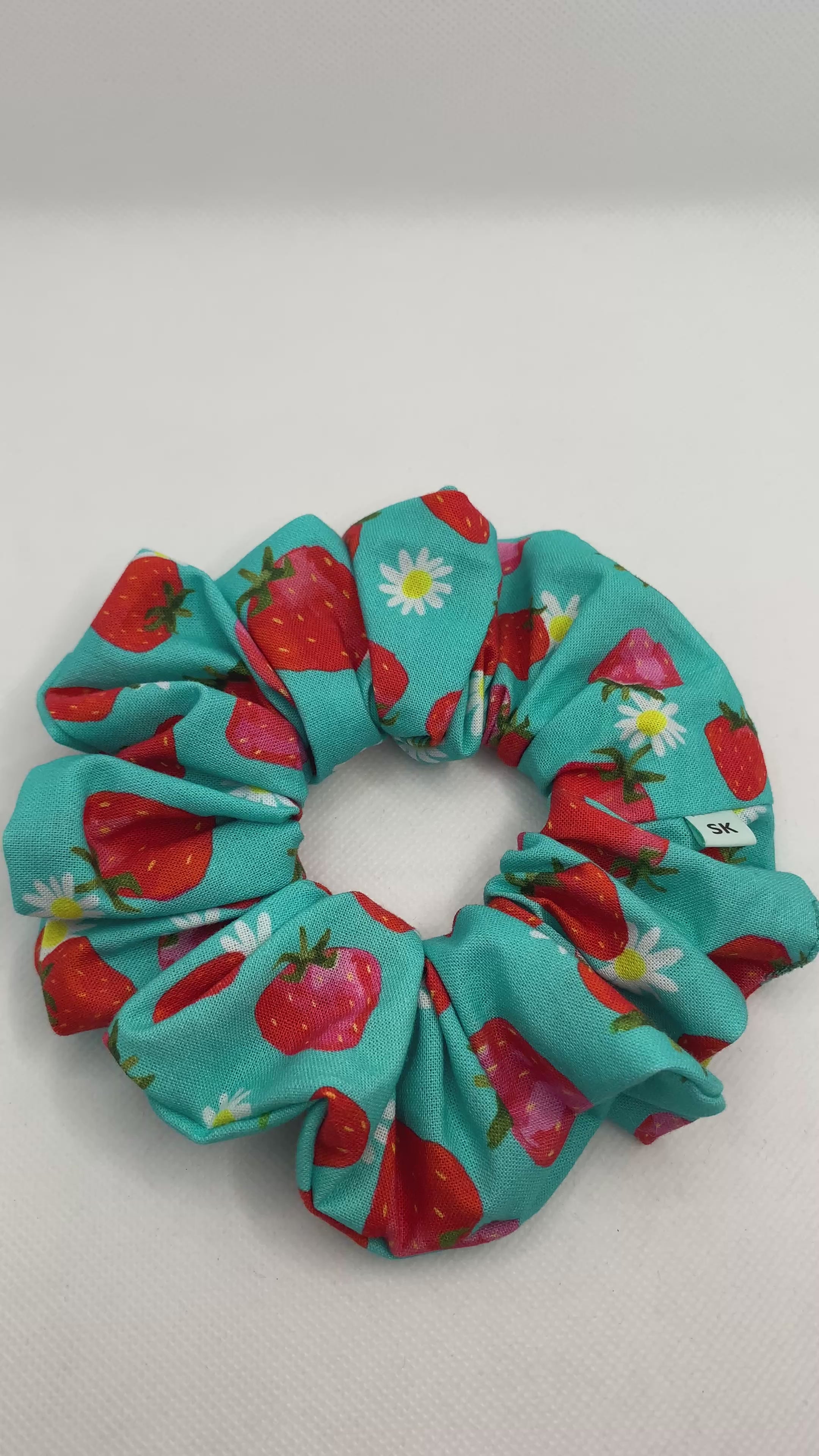 Strawberry Floral scrunchie
