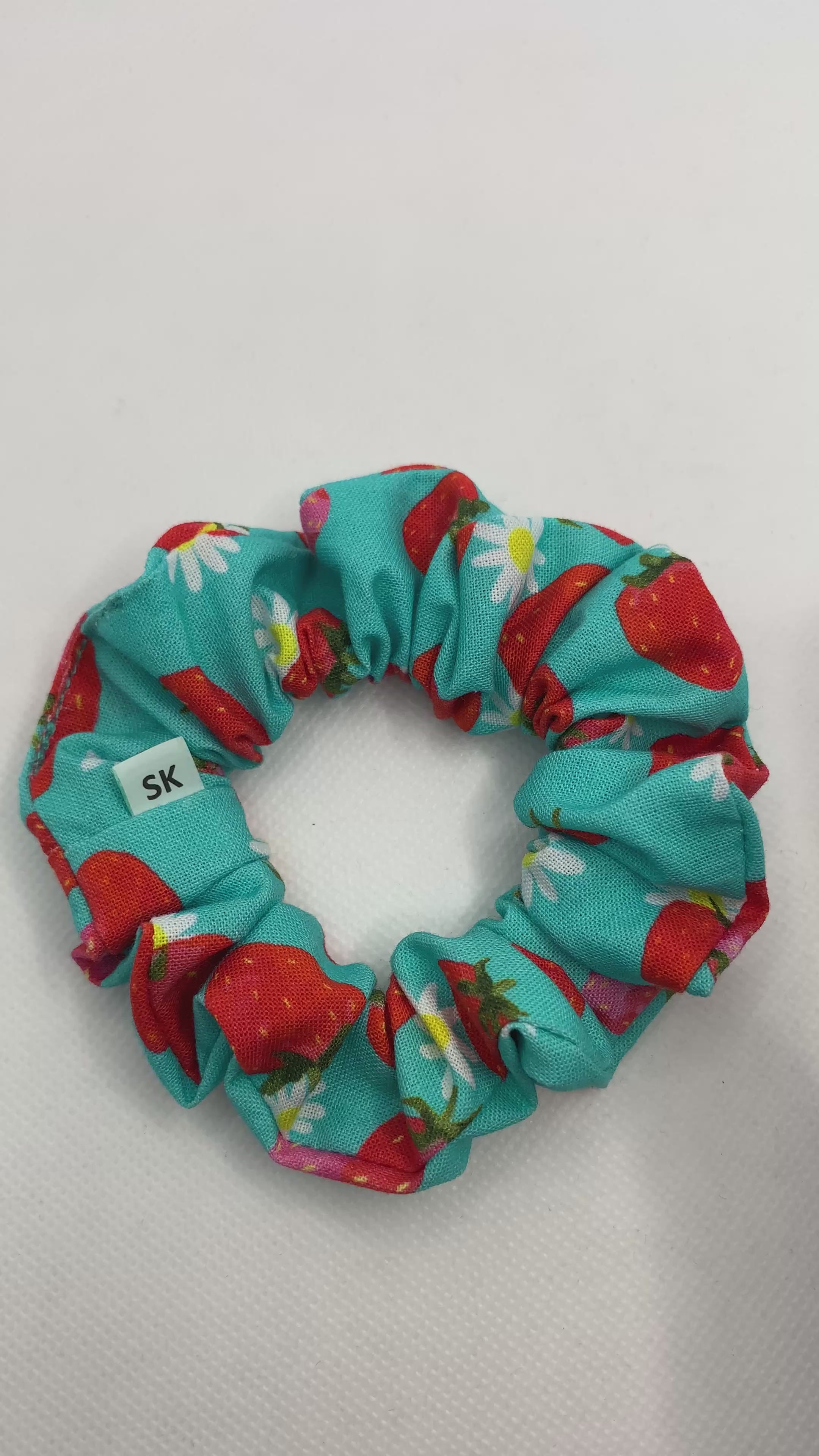 Strawberry Floral scrunchie