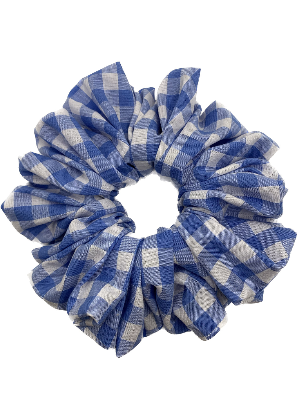 XXL Blue Gingham Scrunchie