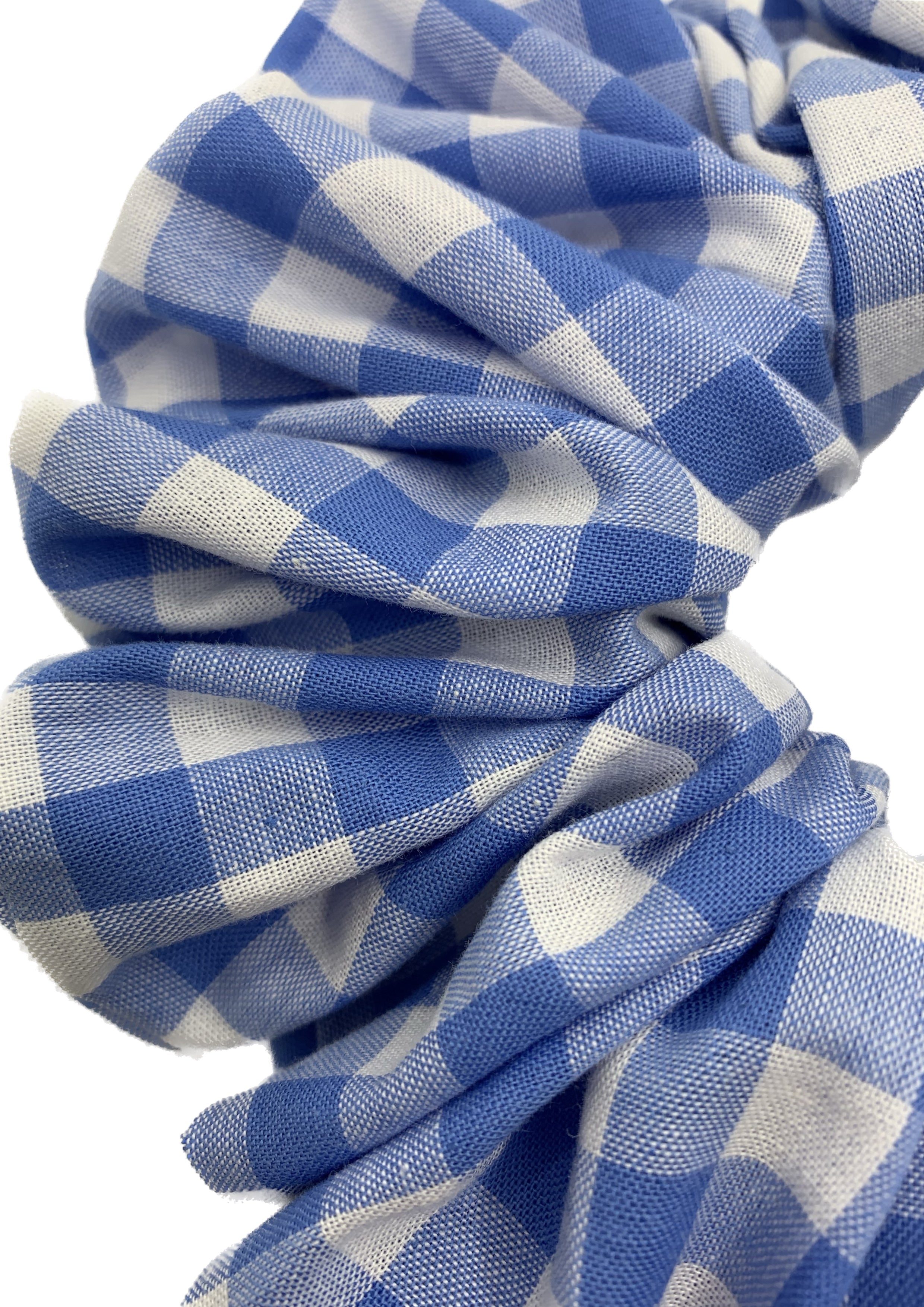 XXL Blue Gingham Scrunchie
