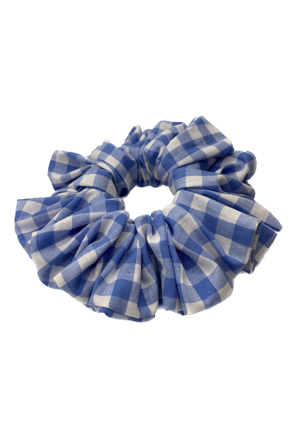 XXL Blue Gingham Scrunchie